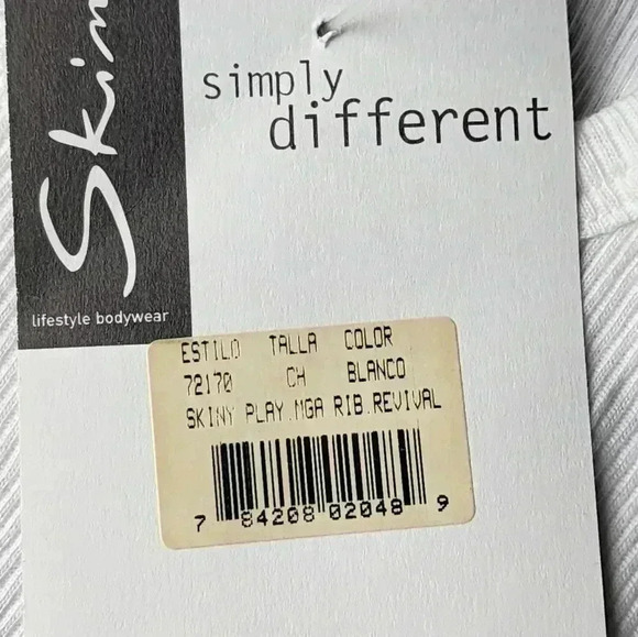 Vintage Skiny Revival #72170 crew neck ribbed tshirt undershirt NWT S or XL - Picture 4 of 6